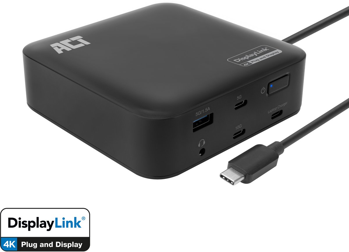 ACT USB-C Dockingstation Dual 4K Schwarz AC7150