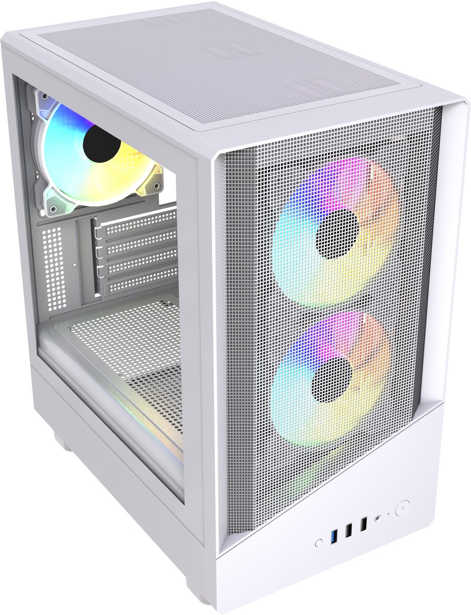 VIDA SPIRE M MATX WHITE GAMING CASE Micro Tower