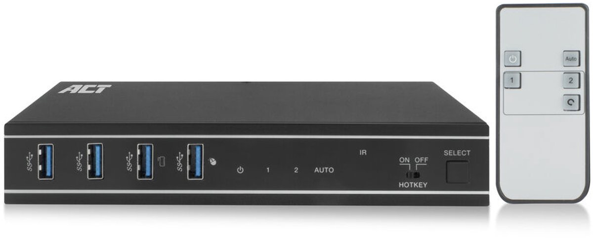 ACT KVM-Switch HDMI Buchse zu HDMI Buchse 1,5 m Schwarz