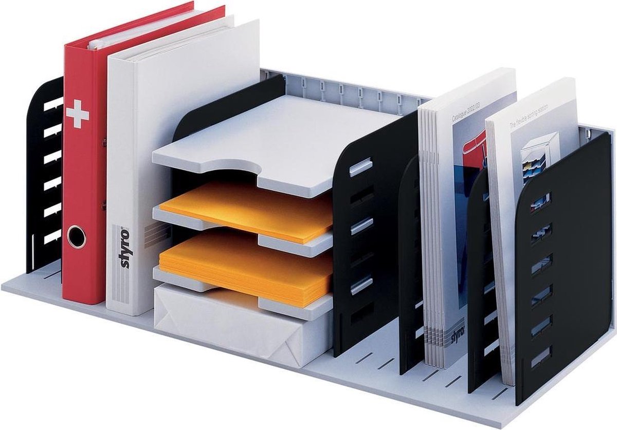 Styro Sortiersystem styrorac DIN A4 Grau, Schwarz 72,3 x 30,4 x 24,8 cm