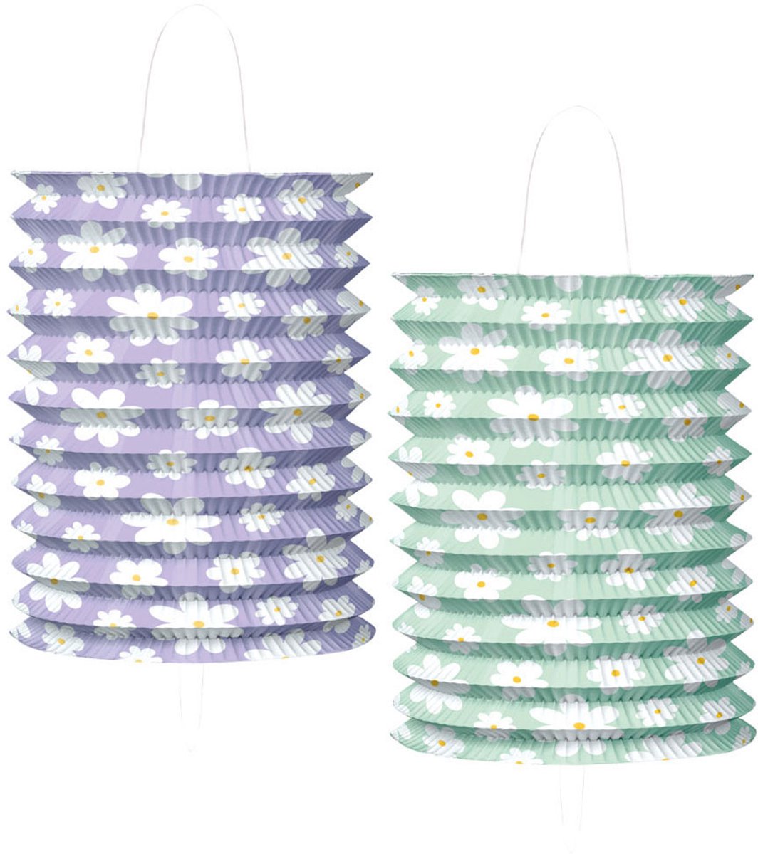 Globos Paper Lanterns 16x25cm Daisies - 2 pcs.