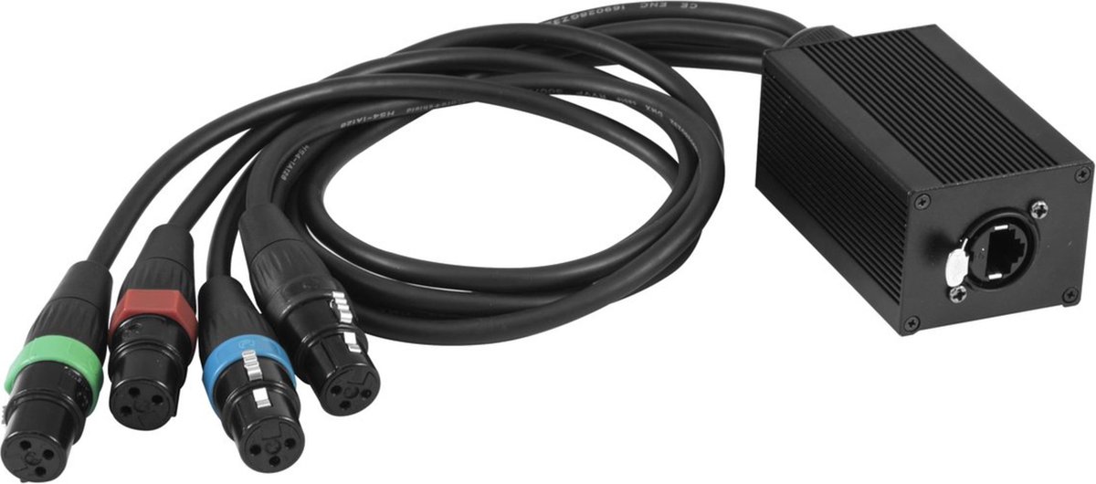 Eurolite DNK-2 DMX Cavo [1x Presa RJ45 - 4x Presa XLR 3 poli]