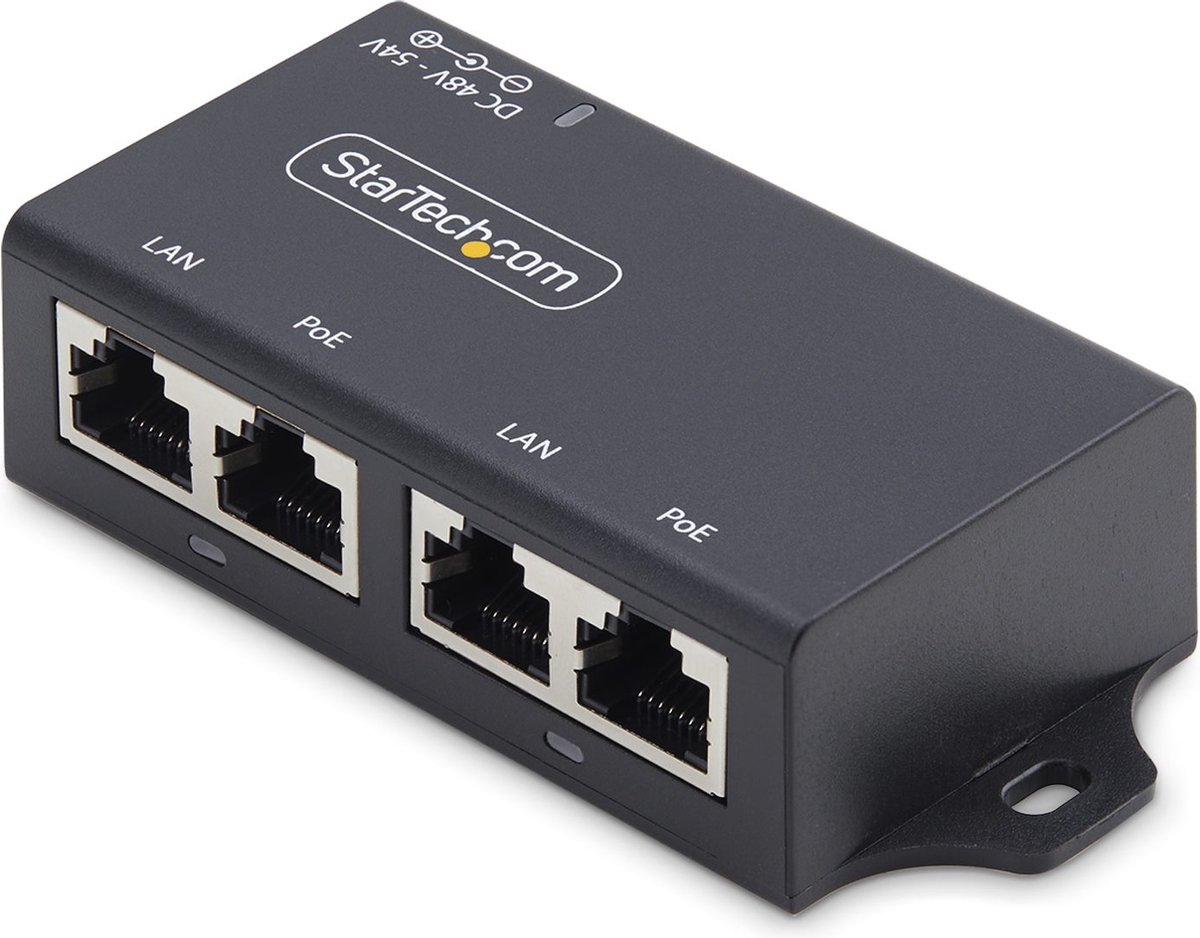 StarTech.com 2-Port Gigabit PoE+ Injector PoE/PoE+ (802.3af/802.3at) 30W - PoE injector - unmanaged inline - 30 Watt