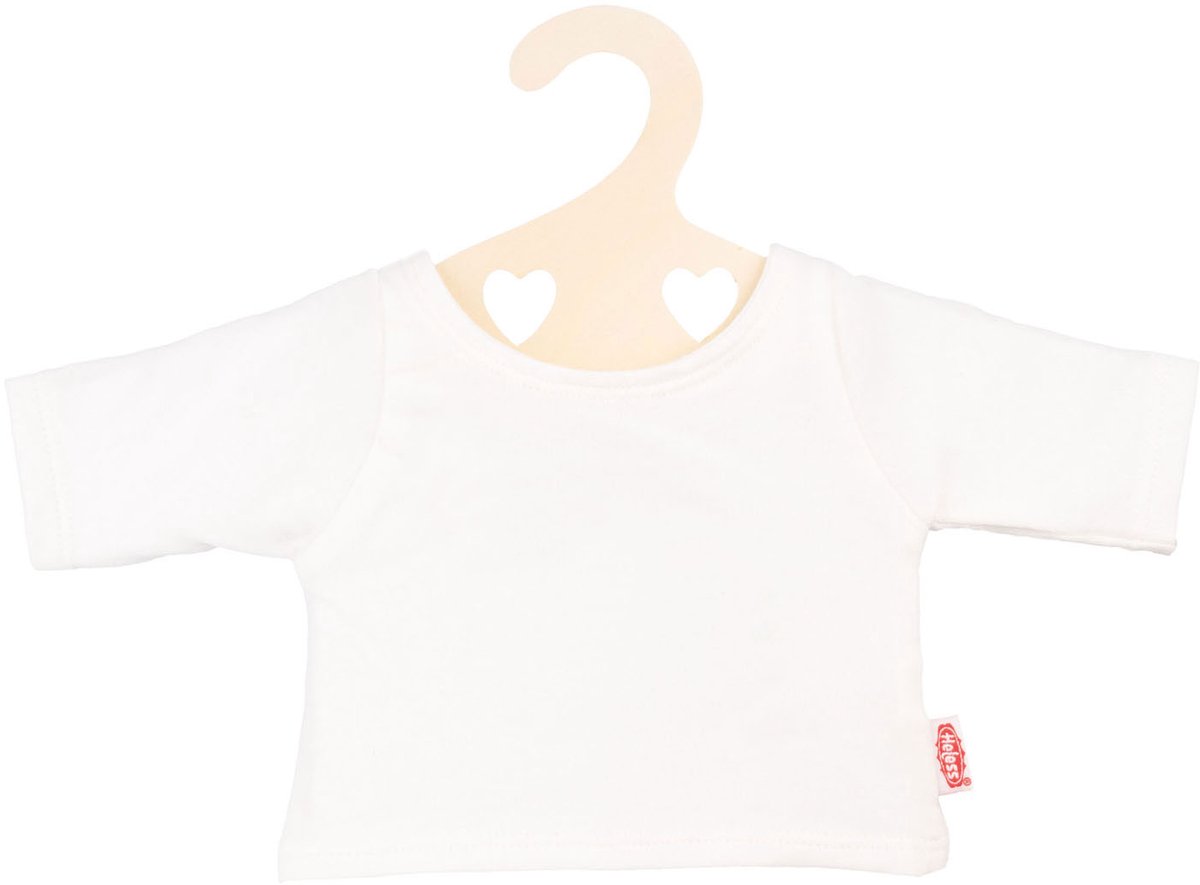 Heless Doll T-Shirt White on Clothes Hanger size 28-35 cm
