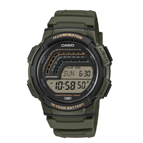 Casio WS-1800-3AVEF Digital Sportklocka - Grön