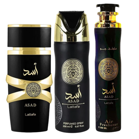 Lattafa Asad 3-Piece Eau de Parfum Gift Set