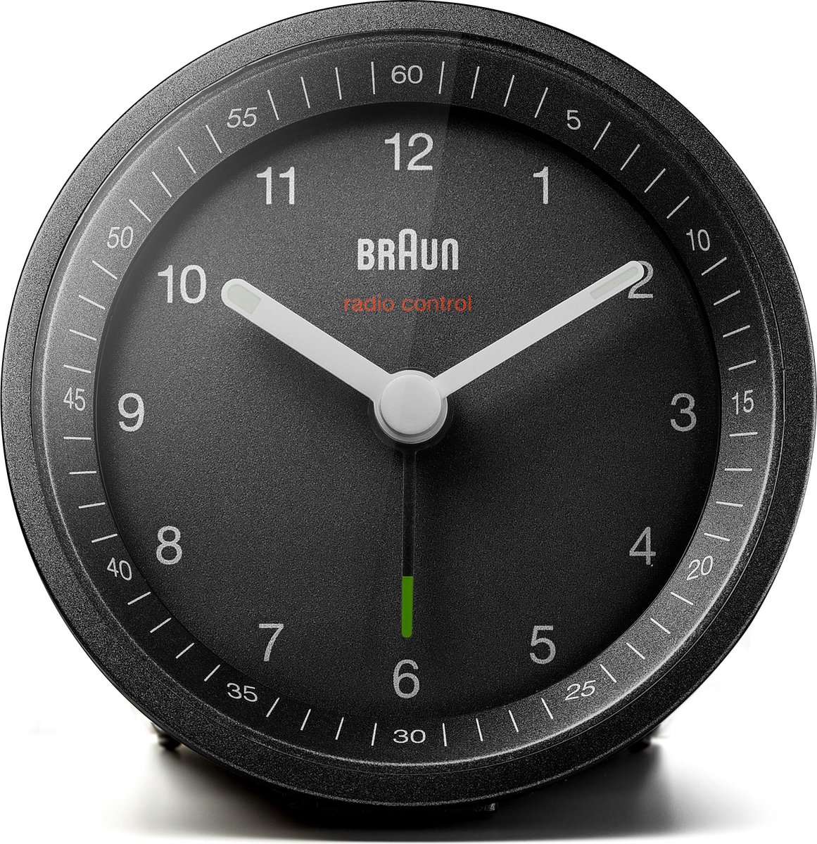 Braun BC07 - alarm clock - round - quartz - desktop - black