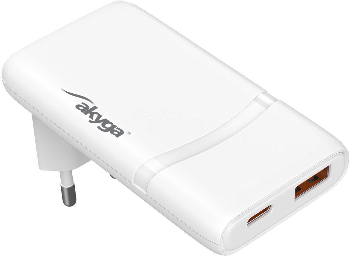 Akyga Universal AK-CH-31 power adapter - GaN 5 - 20 V - USB-C USB Type A - 65 watt