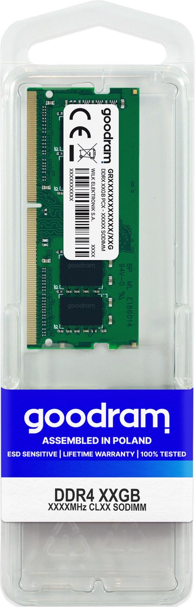 GOODRAM SODIMM DDR4-3200 - 16GB - CL22 - Single Channel (1 pcs) - Grøn
