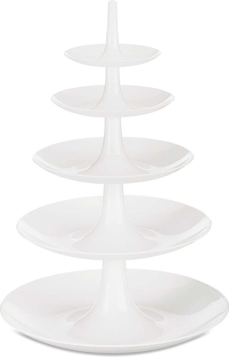 Koziol Plato para tarta de 5 pisos Babell big Cotton white