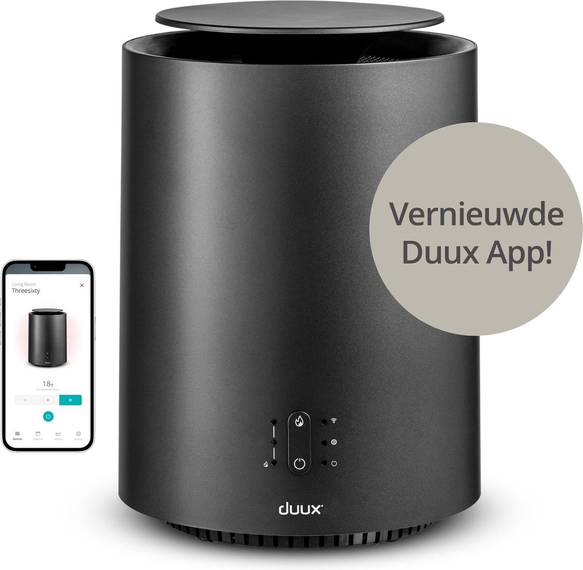 Calefactor Cerámico Duux Threesixty 2 | Gris | 1800 W