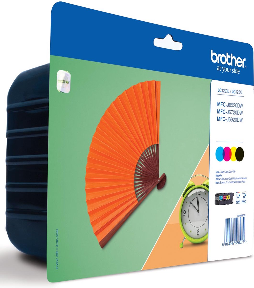 Brother LC129XL Original Tintenpatrone Schwarz, Cyan, Magenta, Gelb Multipack 4 Stück
