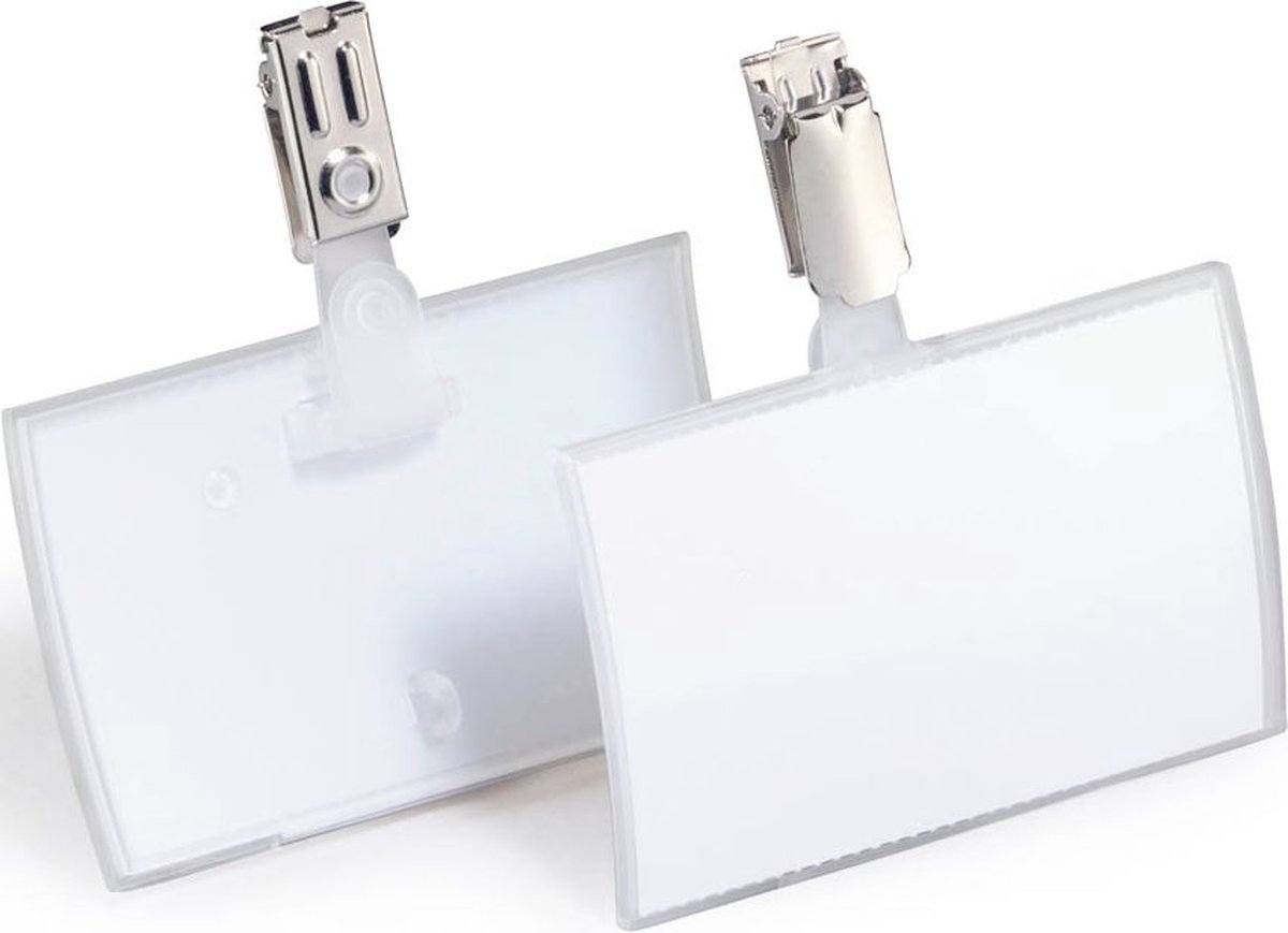 DURABLE Click-Fold Namensschilder Clip 9 x 5,4 cm PP (Polypropylen) 25 Stück