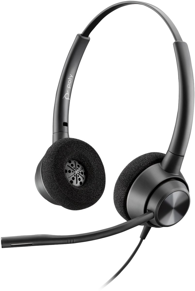 poly EncorePro 320 Headset Kopfbügel Geräuschunterdrückung mit Mikrofon Schwarz