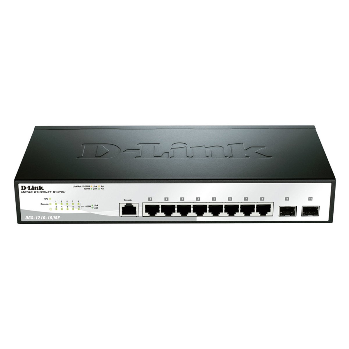 D-Link Switch DGS-1210-10 Managed L2 Gigabit Ethernet (10/100/1000) 1U Schwarz, Grau