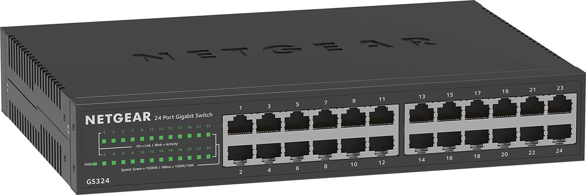 NETGEAR Switch GS324 Unmanaged Gigabit Ethernet (10/100/1000) Schwarz