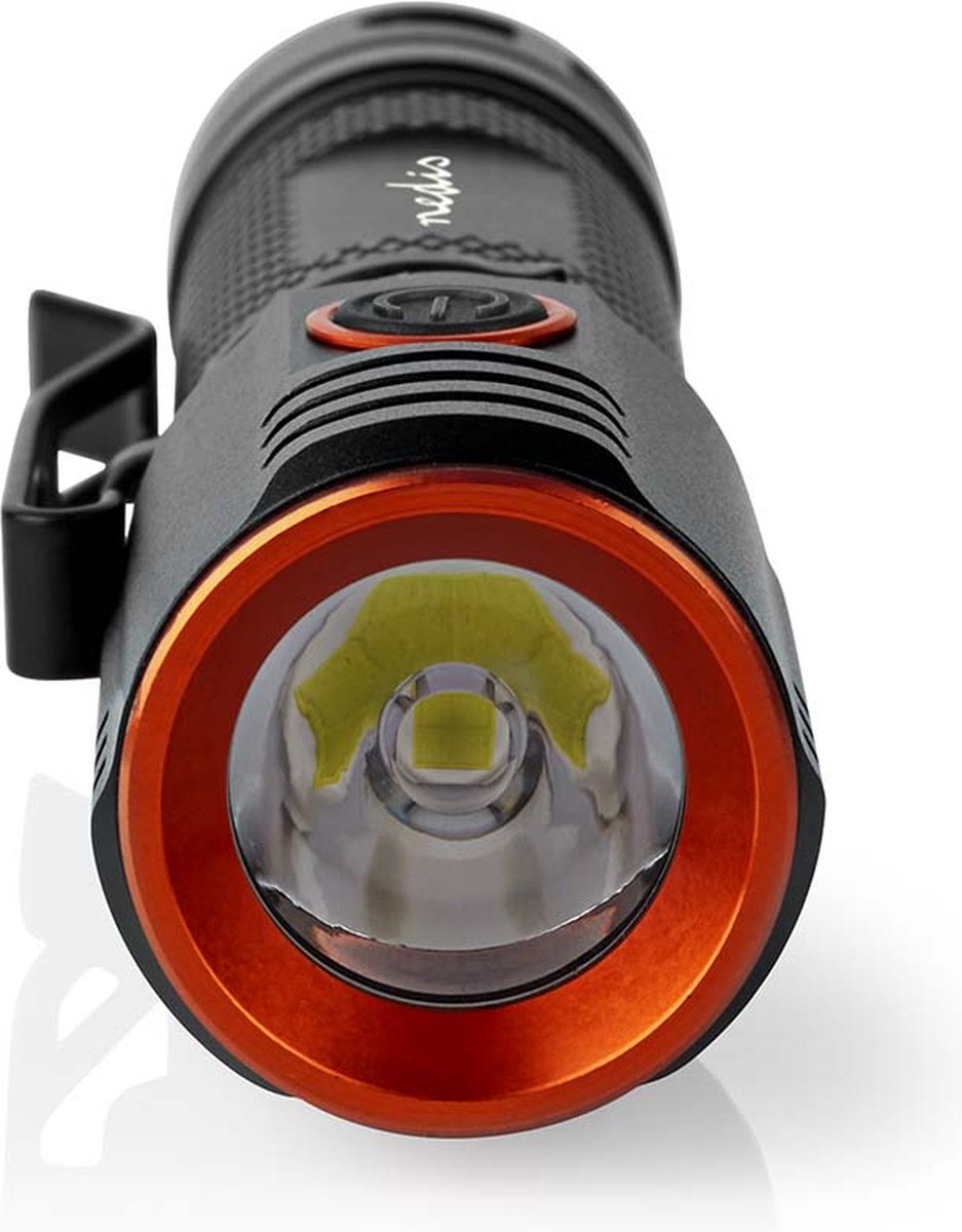 Nedis Taschenlampe Batteriebetrieben Schwarz