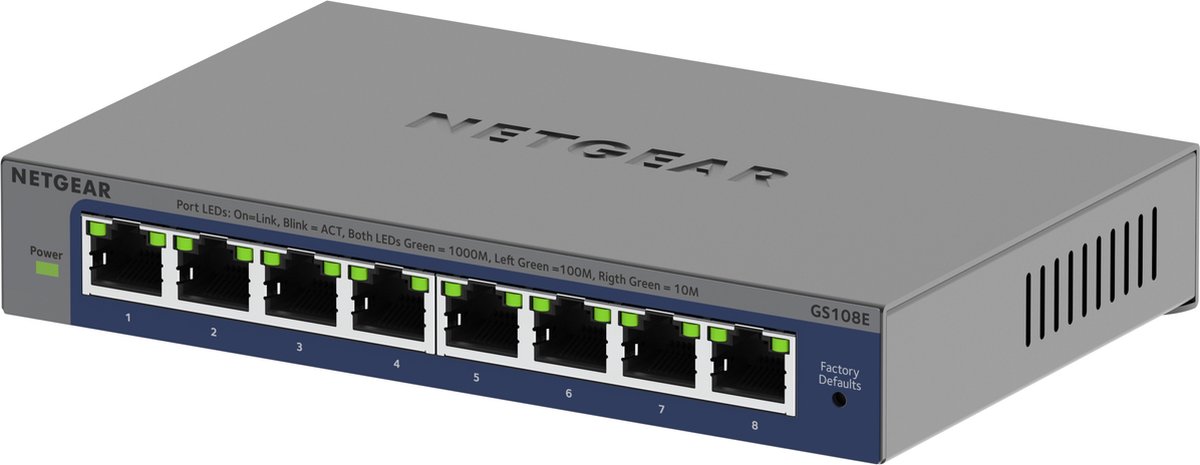 NETGEAR Gigabit Plus GS108Ev4 Switch