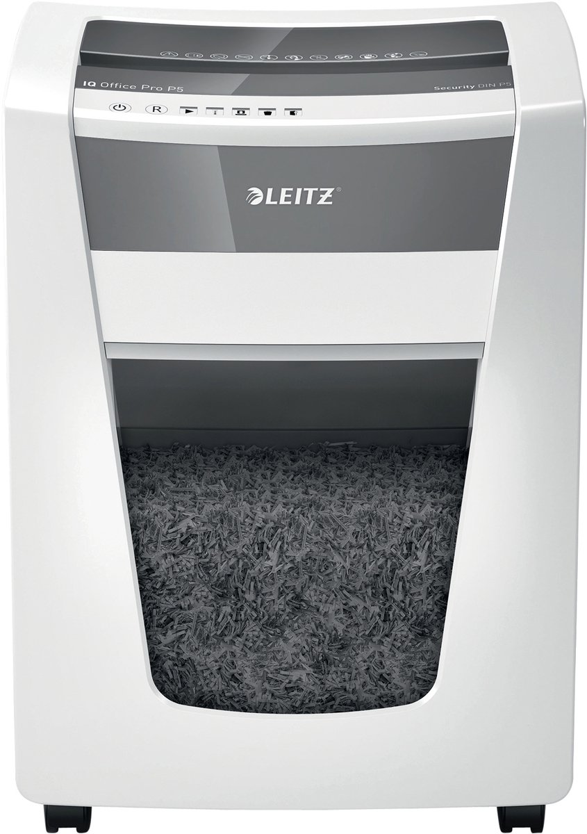 Leitz IQ Office Pro P5 Aktenvernichter 17 Blatt Mikroschnitt Sicherheitsstufe P-5 30 L IQ Office Pro P5