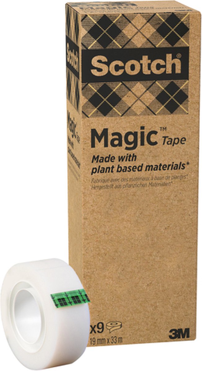 Scotch Klebeband Scotch Magic Transparent 19 mm (B) x 33 m (L) PP (Polypropylen) 9 Rollen