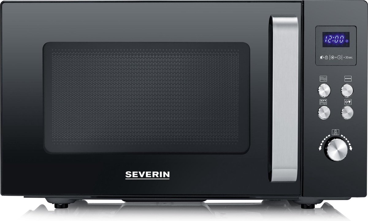 SEVERIN MW 7763 - microwave oven with grill - freestanding - black/stainless steel