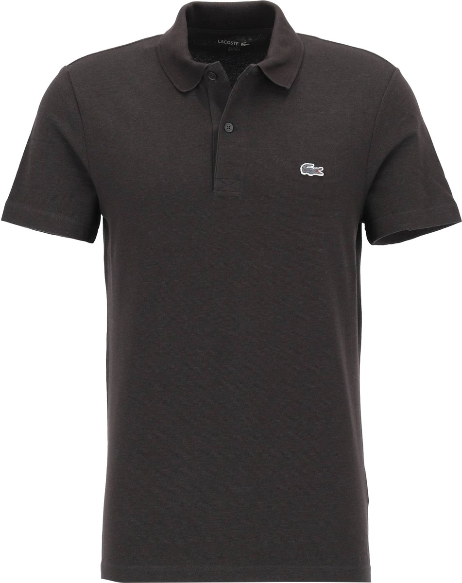 Pólo Lacoste Regular Fit algodão Preto