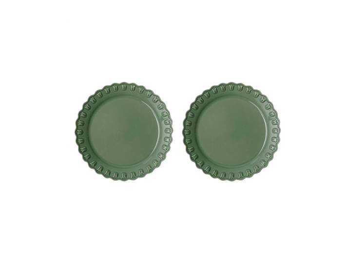 PotteryJo Assiette Tulipa Ø26 cm Lot de 2 Verona green
