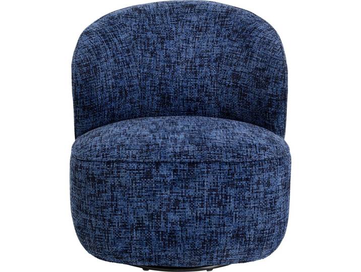 Fauteuil pivotant en polyester tressé bleu foncé