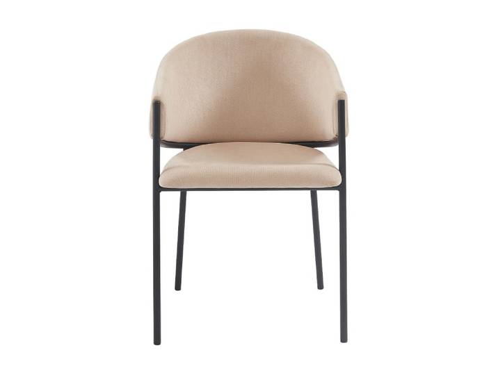 Lot de 2 chaises polyester beige