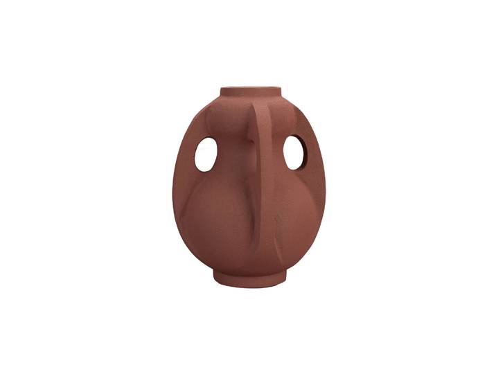 Vase en aluminum rouge 30 cm Thiago
