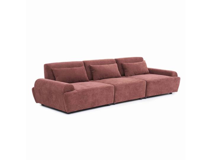 Oviala - Canapé modulable 3 places en tissu avec coussins dossier ajustable
