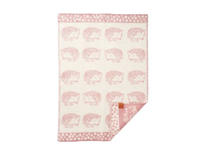 Klippan Yllefabrik Couverture enfant Hedgehog 65x90 cm Rose