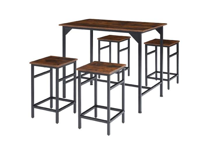 Ensemble table de bistrot Table avec 4 tabourets Style industriel