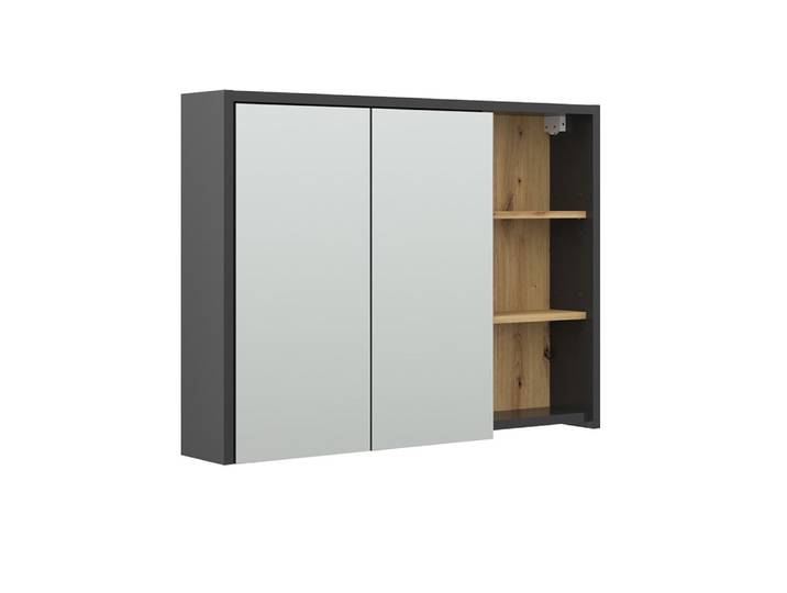 Armoire de toilette 100x75cm, chêne artisan