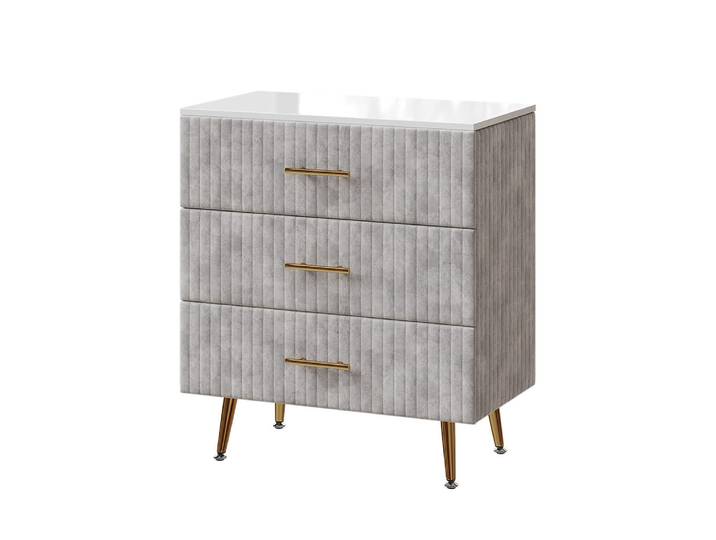 Commode avec 3 tiroirs gris 70x78.5cm