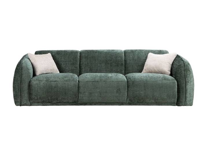 Canapé fixe polyester 3 places vert