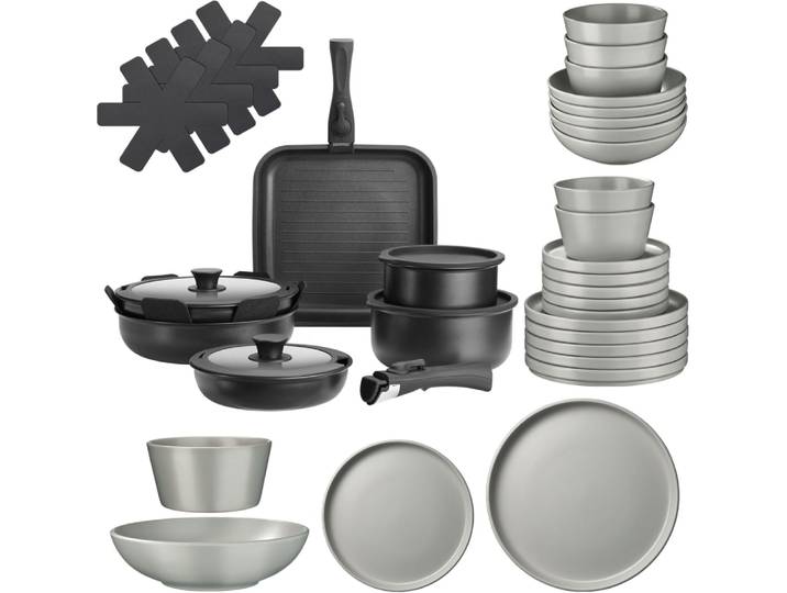 Ensemble de vaisselle pour 6 personnes avec kit de cuisine