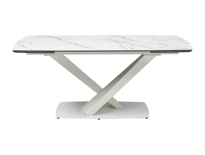 Table à manger verre trempé blanc