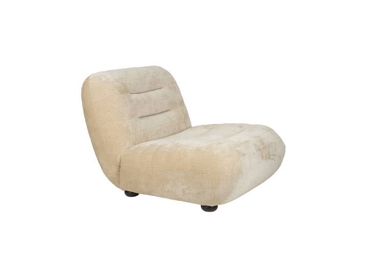 Fauteuil Wyatt en velours beige