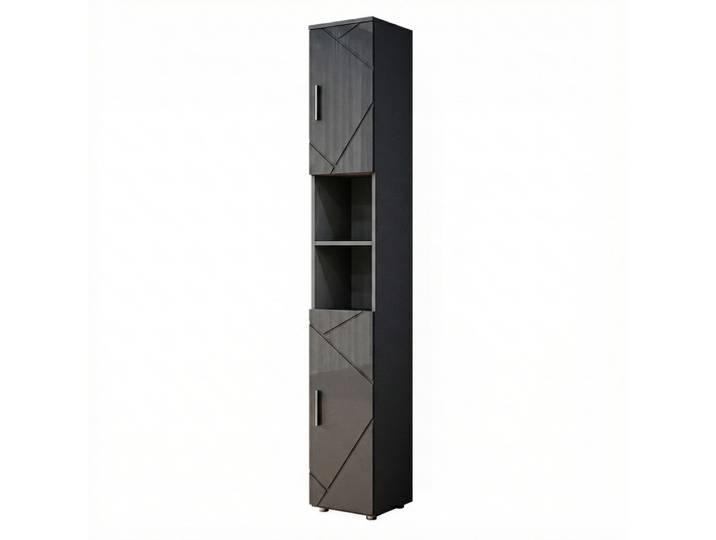 Meuble de rangement de salle de bain 30x192cm, anthracite brillance