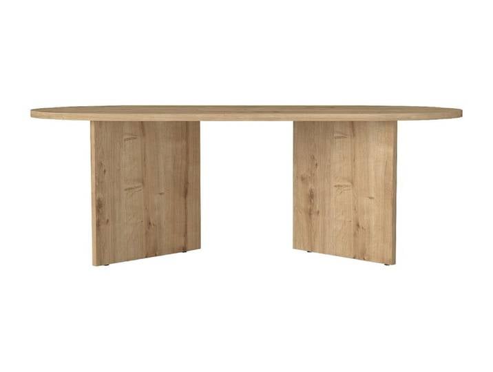 Table basse panneau de particule naturel clair