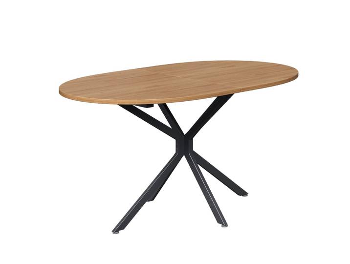 Table à manger ovale en métal avec pieds 120 x 80 x 75,5 cm