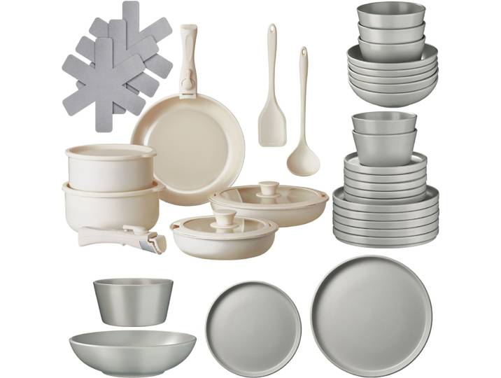 Ensemble de vaisselle pour 6 personnes avec kit de cuisine