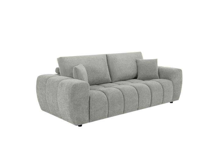 Oviala - Canapé 3 places en tissu avec coussins