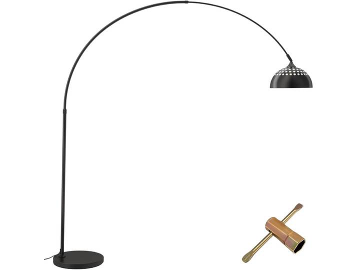 Lampe sur pied en acier laqué époxy 60w réglable en hauteur noir