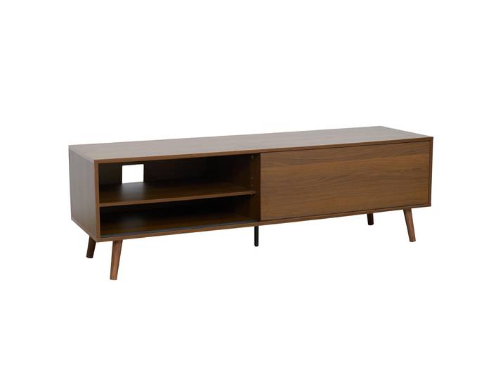 Oviala - Meuble TV effet bois 160cm