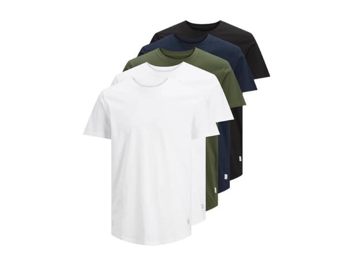 JACK&JONES ESSENTIALS JJENOA TEE SS CREW NECK 5PK MP NOOS Coupe longue