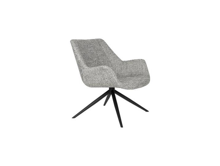 Fauteuil lounge en tissu gris Doulton