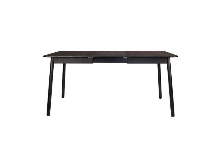 Table en bois de frêne plaqué noir, extensible, rectangulaire, 8