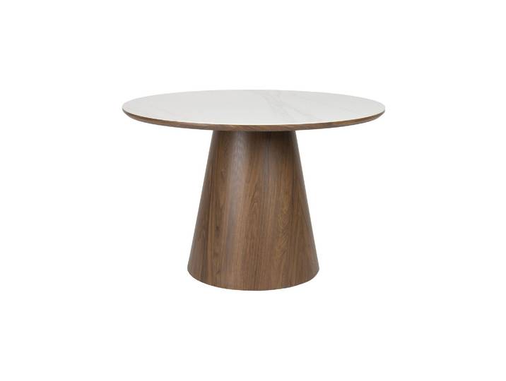 Table de repas ronde en bois marron Almira